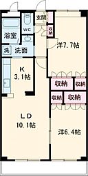 サウス23 2LDKの間取図画像