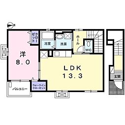 マルハート 1LDKの間取図画像