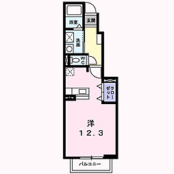 パストラーレ ワンルームの間取図画像