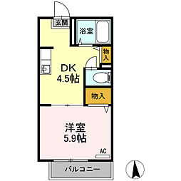 間取図画像 1DK