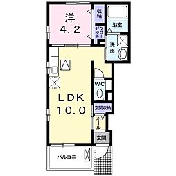 ガーデンフロント槻 1LDKの間取図画像