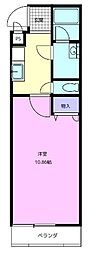 パイナップル荘 1階1Kの間取り