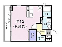 ダイナ.モア ワンルームの間取図画像