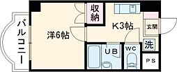 ミタニマンション 1Kの間取図画像