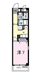 リヴァージュ出来島 1Kの間取図画像