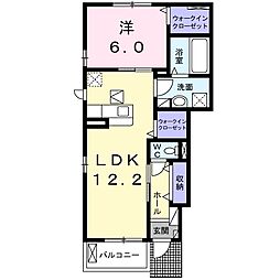 ラヴィラ3 1LDKの間取図画像