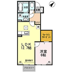 パル 1LDKの間取図画像