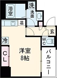 アスヴェル神戸元町II 12階1Kの間取り
