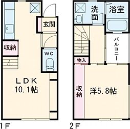 ショコラ 1階1LDKの間取り