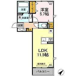 サンテ 1LDKの間取図画像