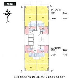 シティーライフ八田 3階1DKの間取り