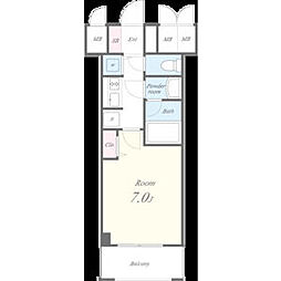 セイワパレス丸の内駅前プレミア 6階1Kの間取り