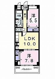 グラン・ルミエール 2LDKの間取図画像
