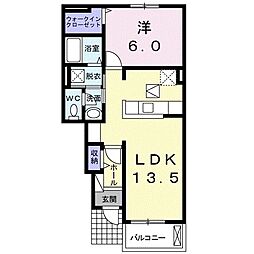 ミル.アージュG 1LDKの間取図画像