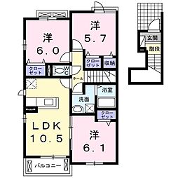 エスパスドコンフォー2A 3LDKの間取図画像