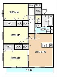 ジュエリーマンションブリリアント 3LDKの間取図画像