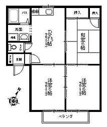 エスポワール 1階3DKの間取り