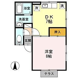 エルドラード　ユキ 1階1DKの間取り