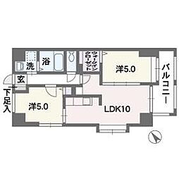 リブル高砂 2LDKの間取図画像