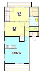 ドルチェ麻里布 2階2LDKの間取り