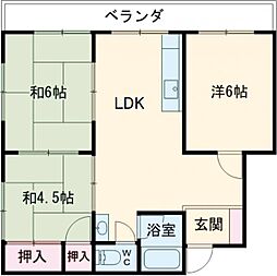 豊マンション 3階3LDKの間取り