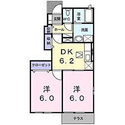 間取図画像 2DK
