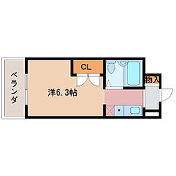 ピュアハウス ワンルームの間取図画像