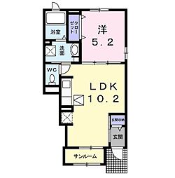 フォルトゥーナ1 1LDKの間取図画像