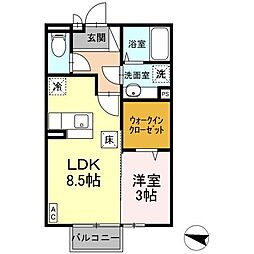 フォレステージ11 1LDKの間取図画像