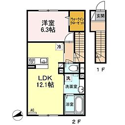 shoushou 惣 2階1LDKの間取り
