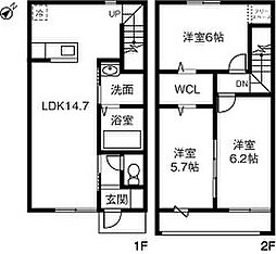 グランデ 3LDKの間取図画像