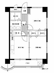 松橋マンション 2DKの間取図画像