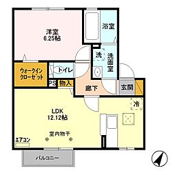 メール・ド・ルミエール　Ｂ 1階1LDKの間取り