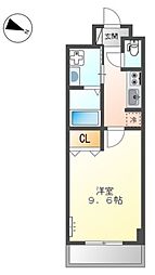 サニーコート香ヶ丘 1Kの間取図画像