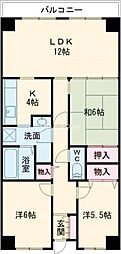 PHOENIX COURT 交野II 3階3LDKの間取り