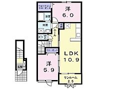間取図画像 2LDK