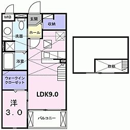 メゾン・ラピュータ 1LDKの間取図画像
