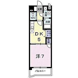 ガーデンパレス秋根 1DKの間取図画像