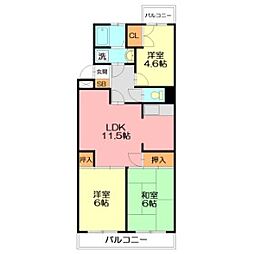 マリナスパジオ 3LDKの間取図画像