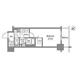 エスリード新栄プライム 10階1Kの間取り