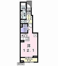 ボンソレイユ ワンルームの間取図画像