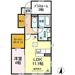 Y'sStoriamD 1LDKの間取図画像