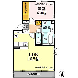間取図画像 1LDK