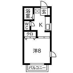 間取図画像 1K