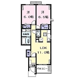 ベルアロッジオ1 2LDKの間取図画像