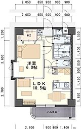 エクシード 2階1LDKの間取り