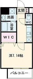 ルナ・リリオ 1Kの間取図画像