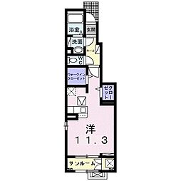 ベルフラワー1 ワンルームの間取図画像
