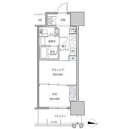 パークアクシス名古屋山王橋 7階1DKの間取り
