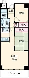 グラン・シャリオ 2LDKの間取図画像
